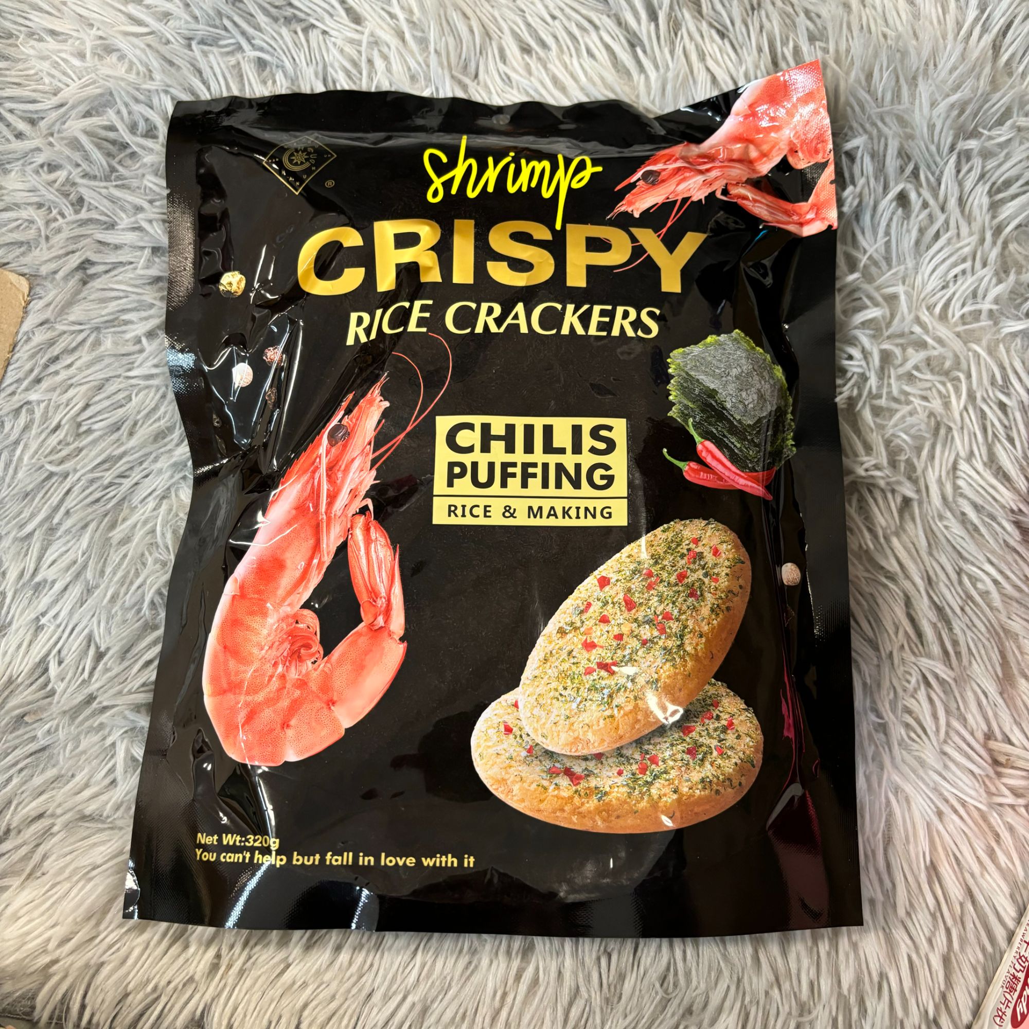 越南风味海苔米饼微微辣鲜虾味