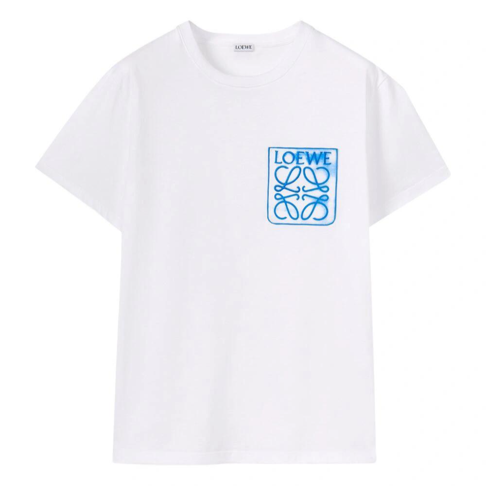 LOEWE罗意威FW22Anagram系列Logo印花假口袋圆领短袖T恤LOE22TE01