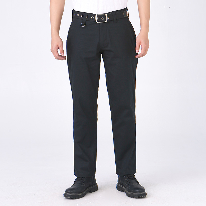 王婆瓜新款休闲纯棉弹力宽松直筒工装长裤黑色户外夏季薄款男裤