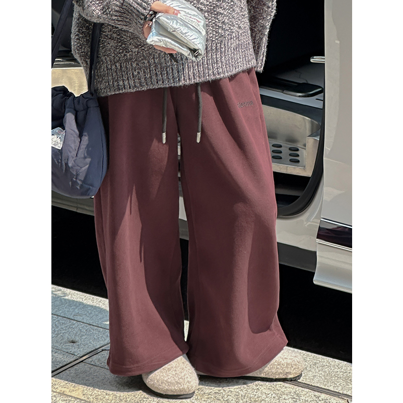 K27232孙小美女童高腰裤子2025新款秋冬加绒加厚休闲裤直筒裤