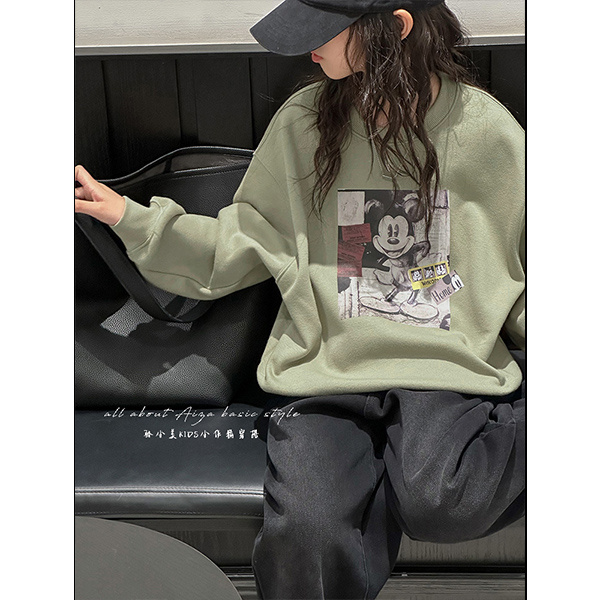 K24256韩国童装女童冬装休闲卫衣儿童上衣新款女孩秋冬款加厚衣服