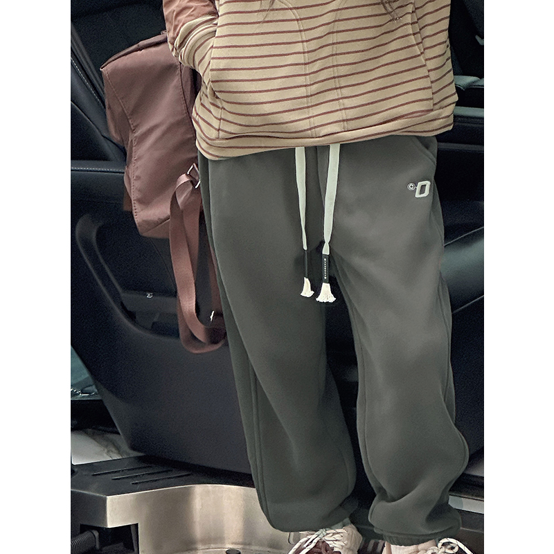 K25511孙小美女童加绒加厚2025秋冬装新款儿童运动裤束脚裤子