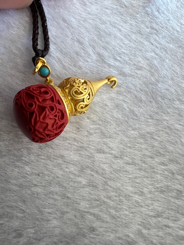 含辰砂工艺品天然辰砂葫芦吊坠