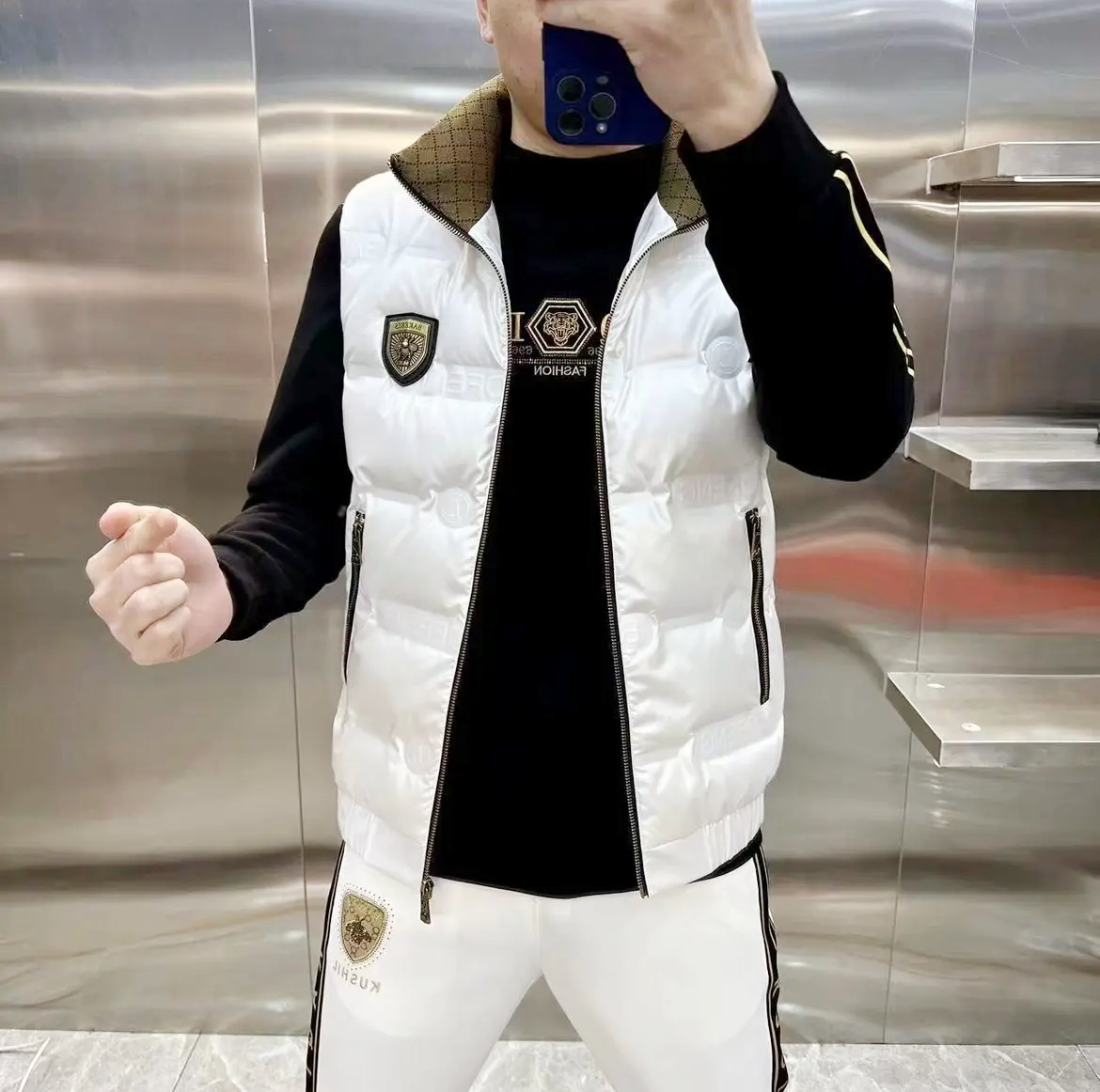 【小扬哥推荐】男士羽绒马甲秋冬新款小蜜蜂标立领休闲免洗外穿保