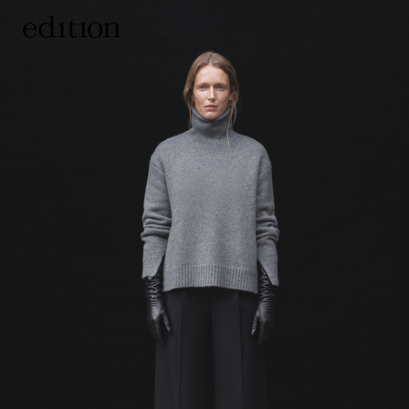 【P系列】edition羊毛羊绒高领套头毛衣女冬款针织衫#EBC4SWT031