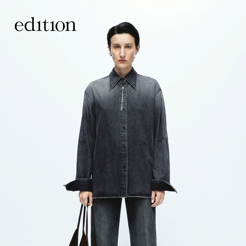 【商场同款】edition冬季款复古黑灰牛仔衬衫#EBD4JKT003