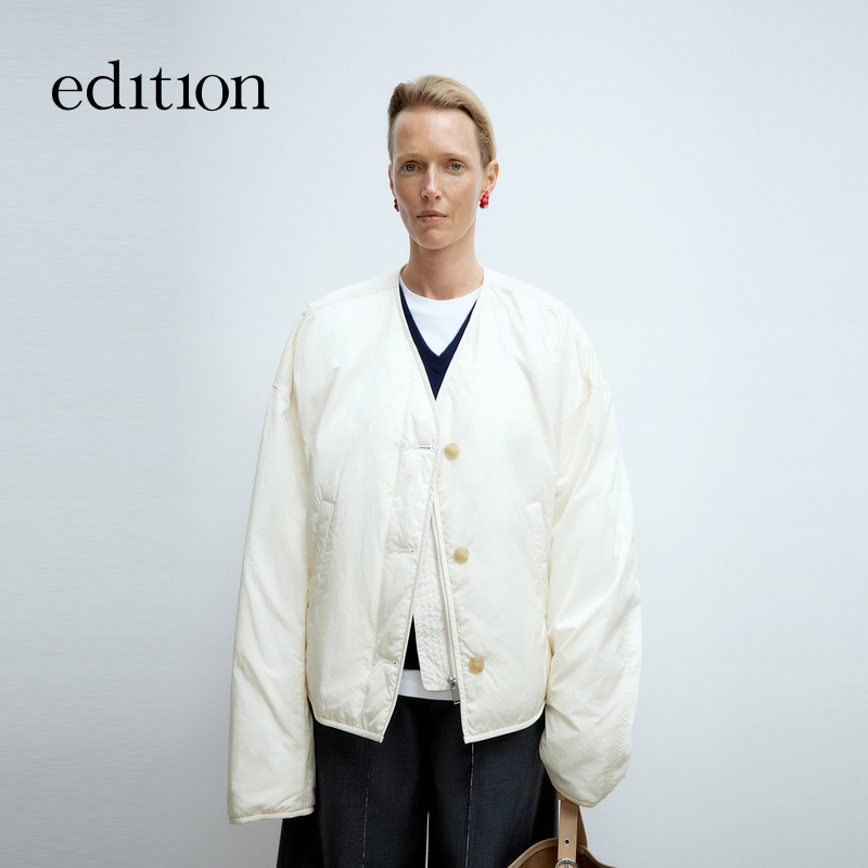 【商场同款新品】edition2025春季短款V领鹅绒羽绒服#EBE1EIN003