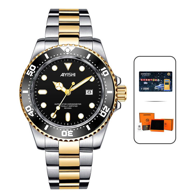 【ZK运输机】全新未使用潮流百搭水鬼系列男士时尚腕表-2089