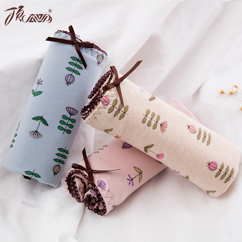 【一念花开】中腰三角裤3条装