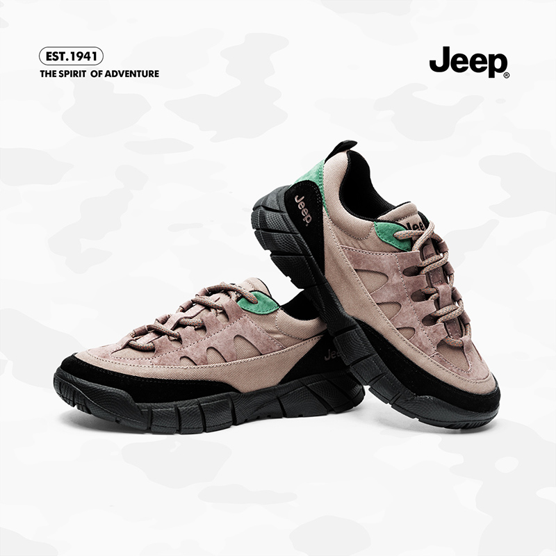 Jeep/吉普登山鞋女鞋2023新款小众复古百搭轻便运动户外徒步女鞋