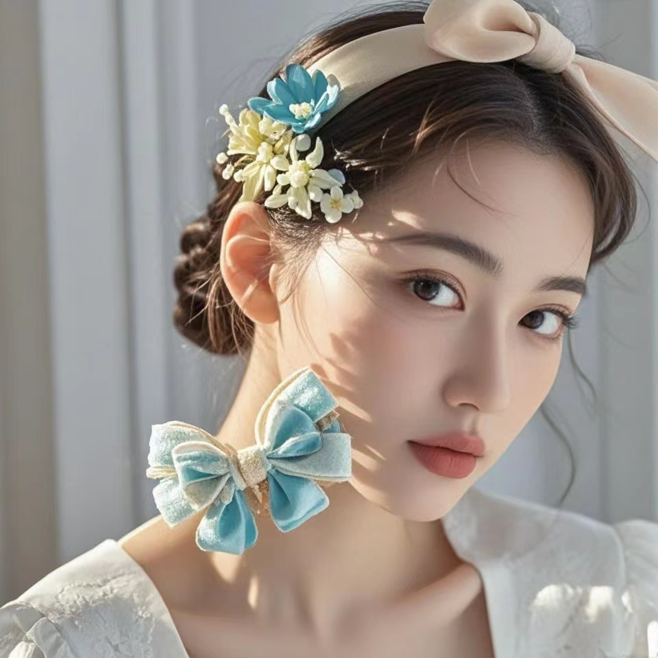 饰品头饰合金布艺仙女超仙仙气可爱网红气质配饰发饰甜美