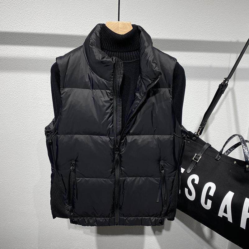 2023冬季轻奢简约百搭羽绒马甲高端新款休闲潮流立领坎肩无袖保暖