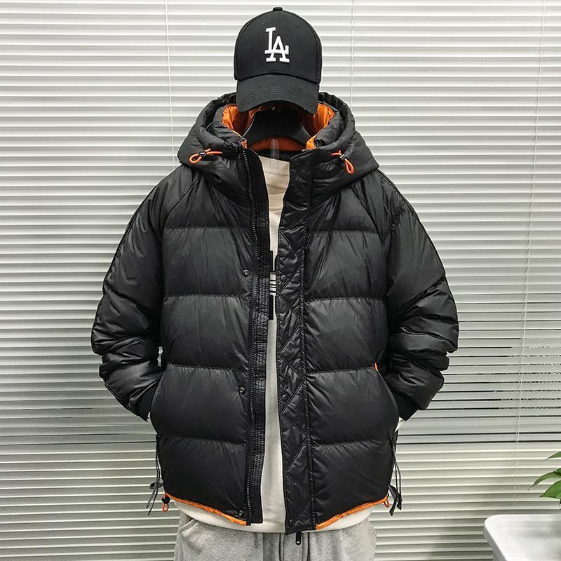 男士羽绒服2023新款潮男冬季时尚潮牌翻领轻薄韩版休闲冬装男外套