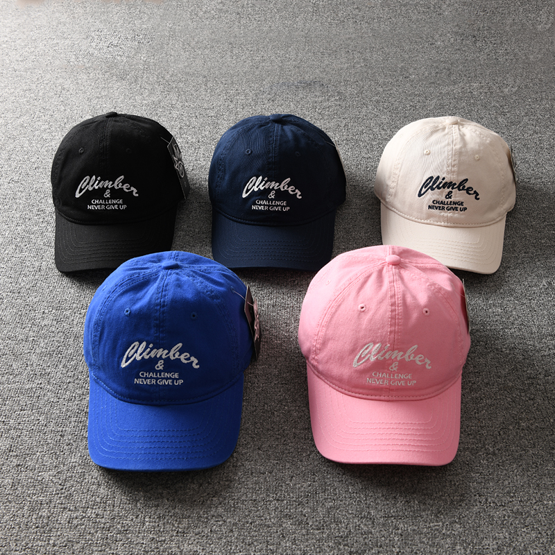 外贸户外男女休闲棒球帽情侣舒适纯棉软顶字母刺绣遮阳防晒鸭舌帽