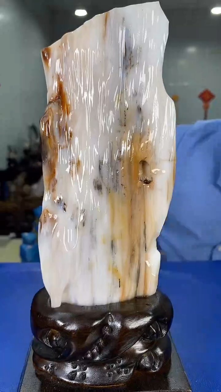 【闪购商品】硅化玉摆件未镶嵌15