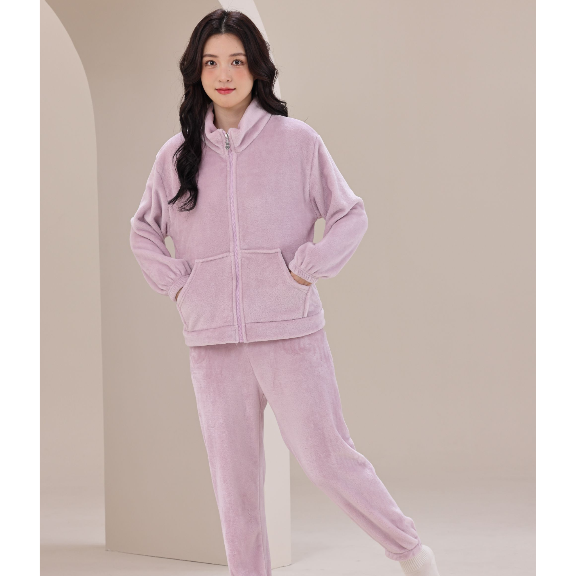 2025秋冬季加厚款珊瑚绒睡衣女套装家居服加绒可爱法兰绒长袖开衫