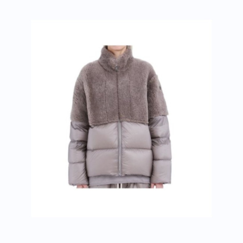 全新未使用  小花6娜moncler rick owens联名羽绒服外套浅咖色