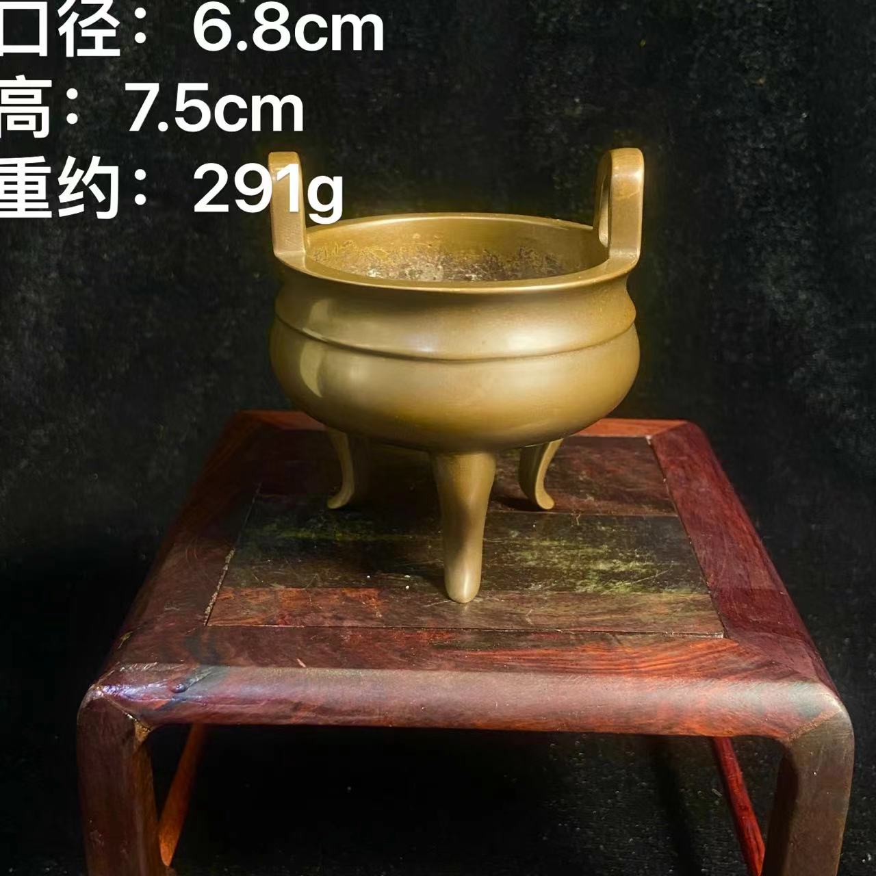 三足鼎炉传统手工工艺仿古精炼制作铸造孙氏铜炉出品制作