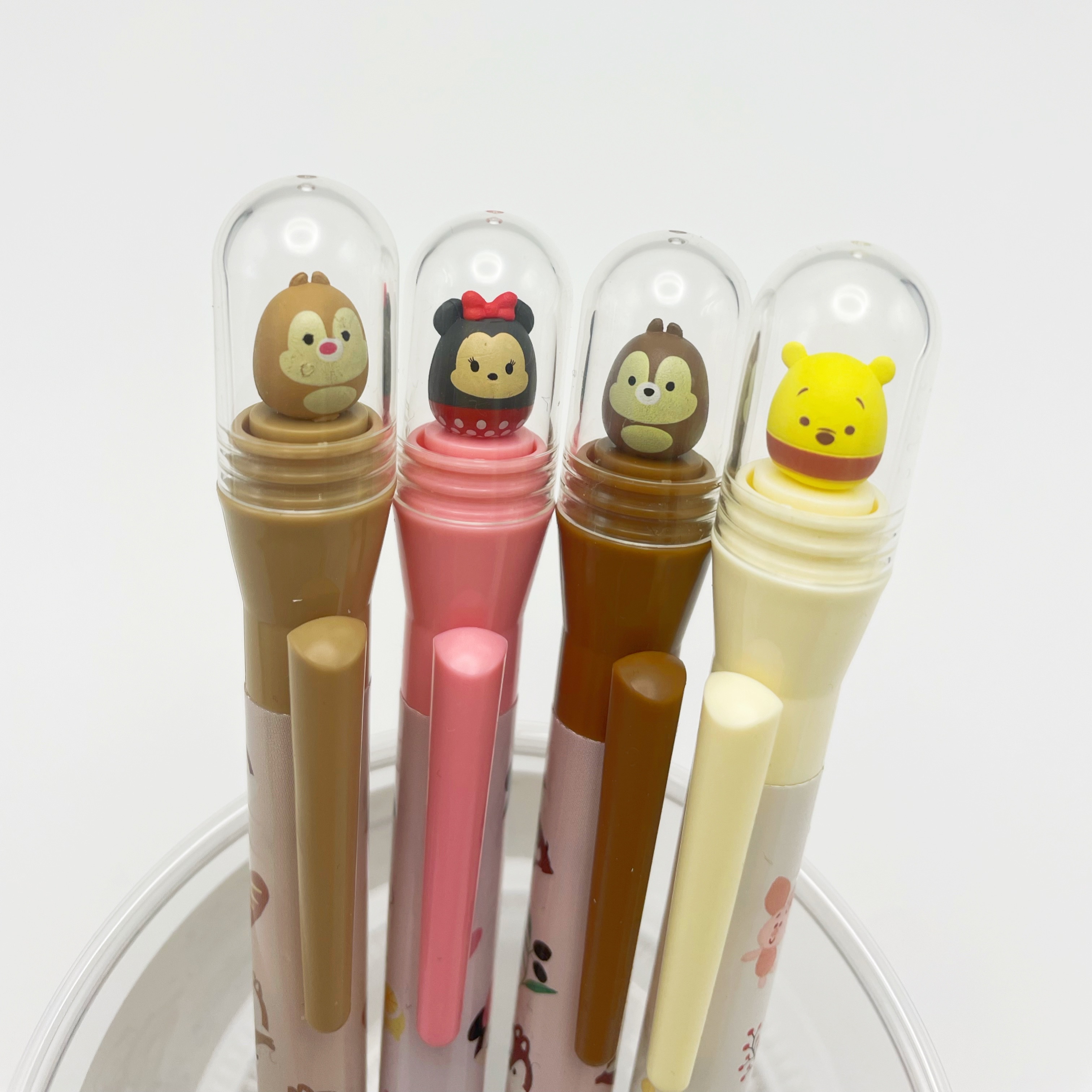 sunstar东迪联名公仔笔噗噗维尼奇奇蒂蒂限定中油笔黑色
