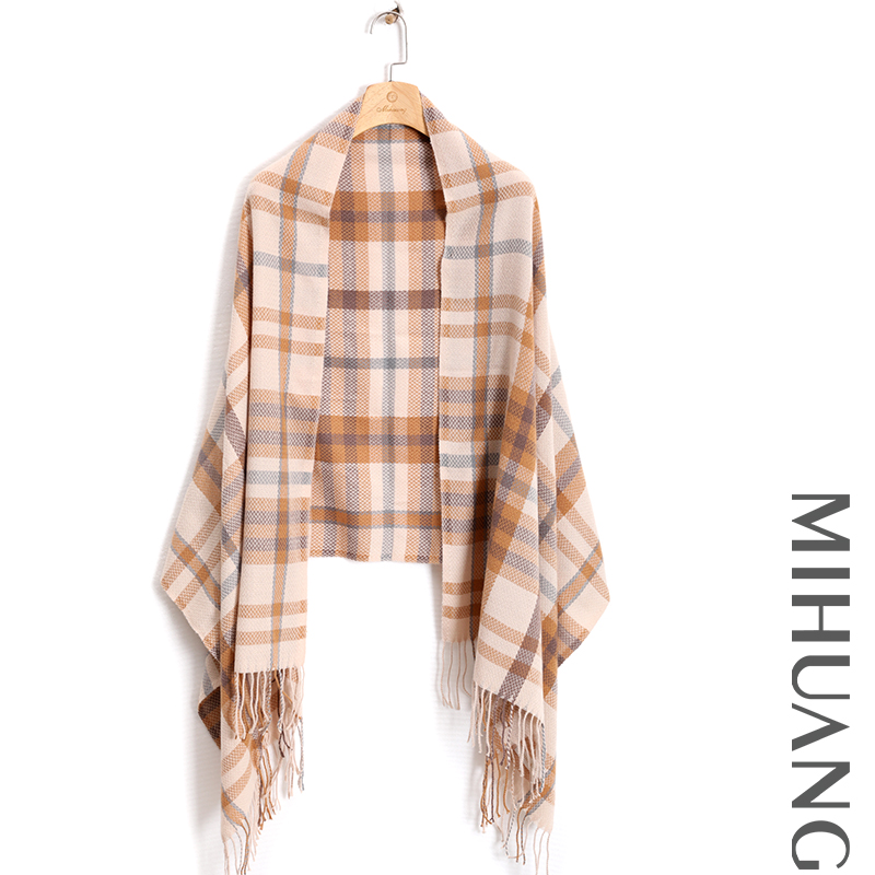 MIHUANG/米皇时尚千鸟格百搭2米长精美大披肩