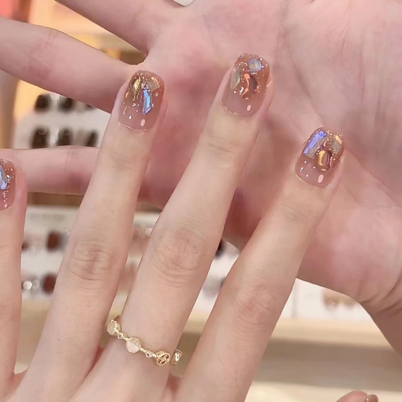 【美拉德】短款 秋冬美拉德显白爆品穿戴式美甲贴片31