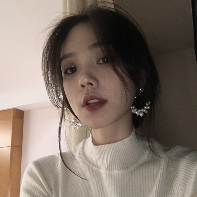合金耳饰 高级感显脸瘦耳环女气质个性小众珍珠耳钉超仙网红耳饰