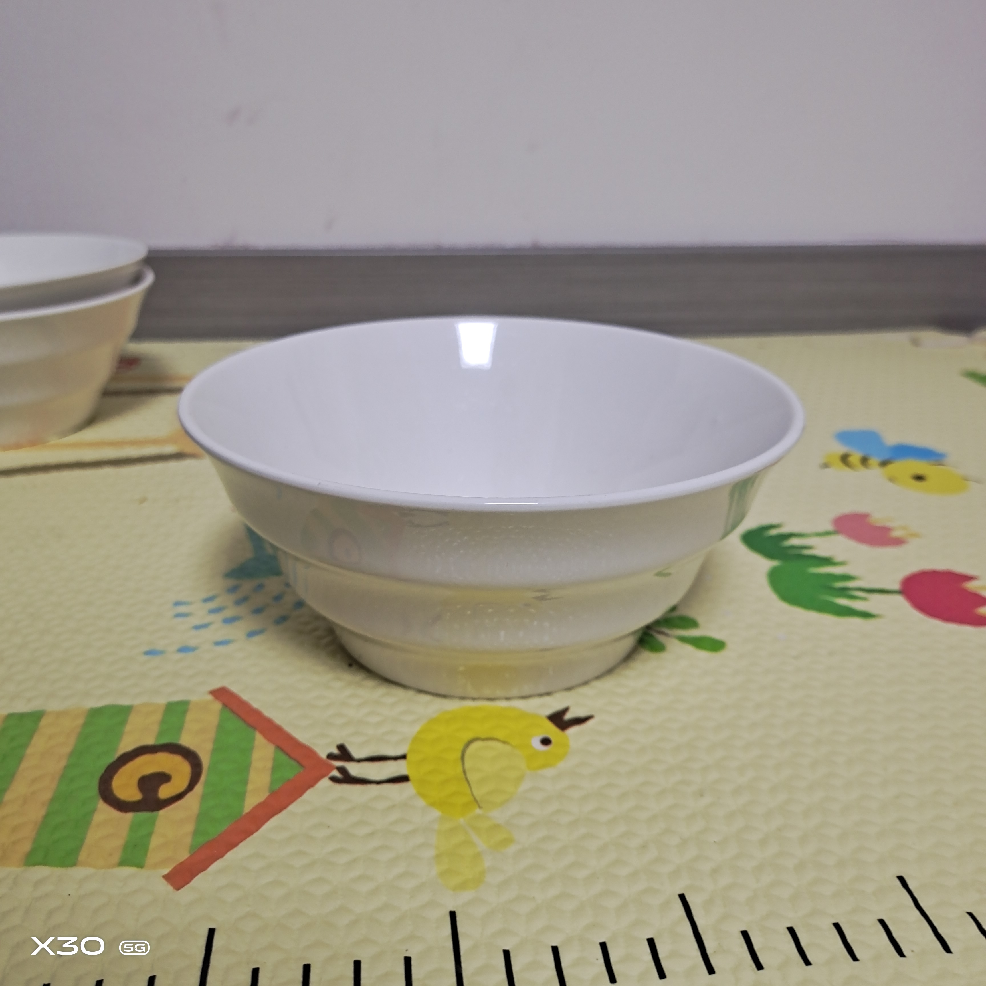 磁州窑微瑕纯白螺纹碗中号陶瓷（2支）