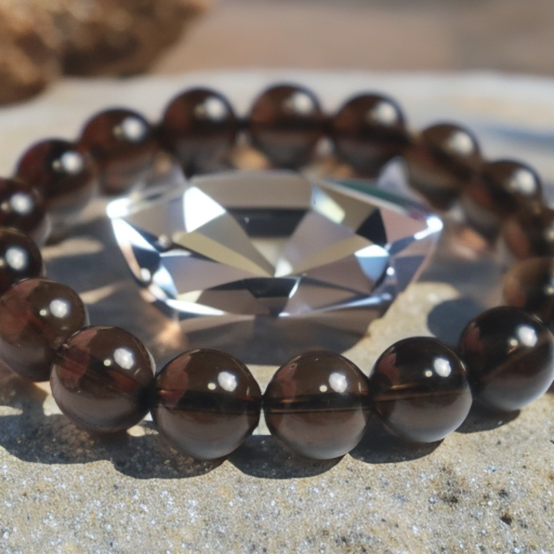 天然巴西茶水晶单圈手串多样性发货轻奢百搭时尚简约气质男女款