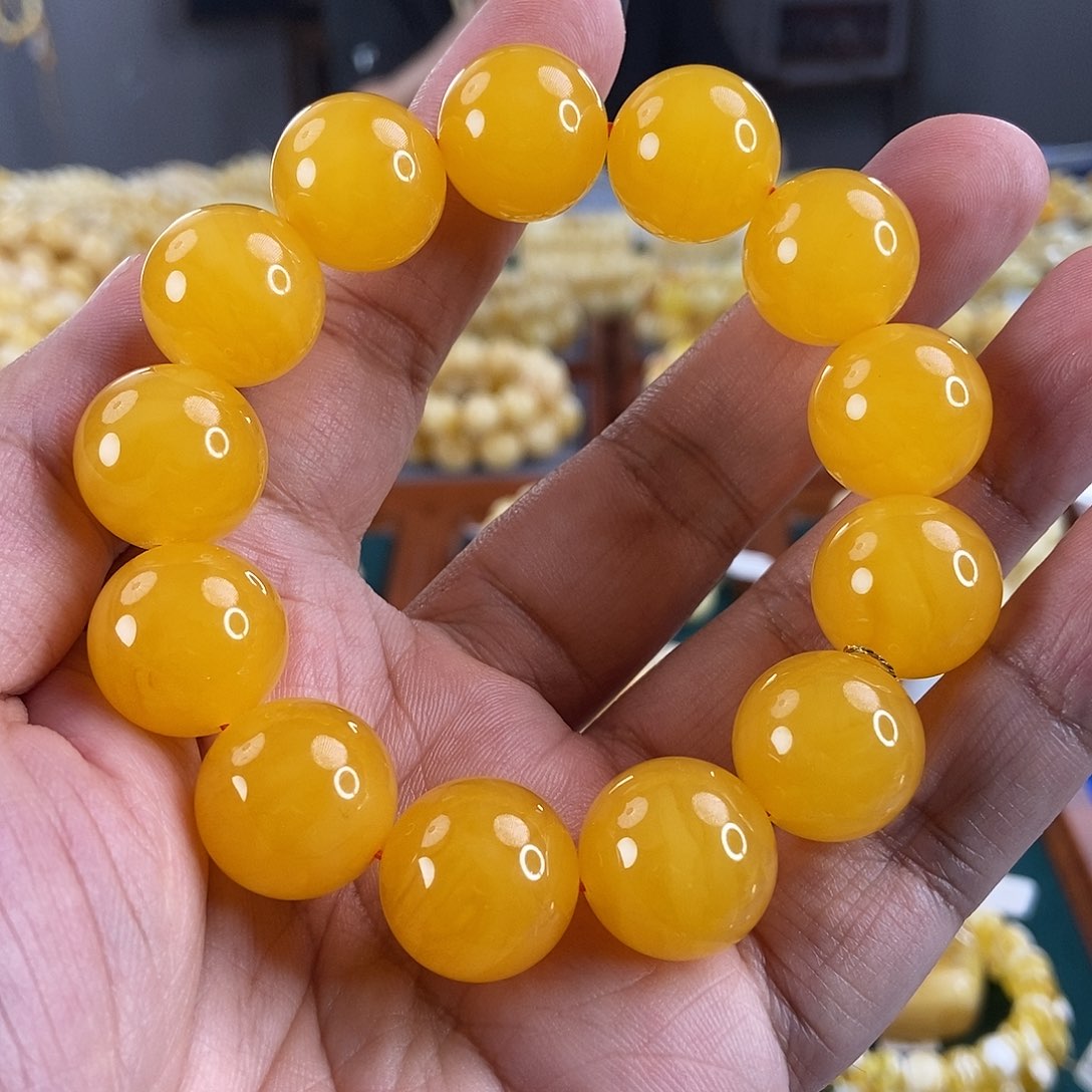 琥珀珠宝奇石未镶嵌17焦皮同料串35.71