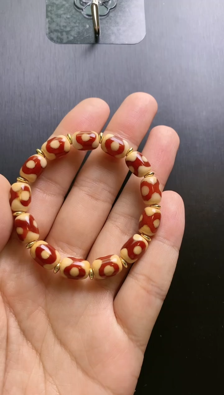 【闪购商品】玛瑙/玉髓颈饰未镶嵌Y21288多样性-红肉坛城手串