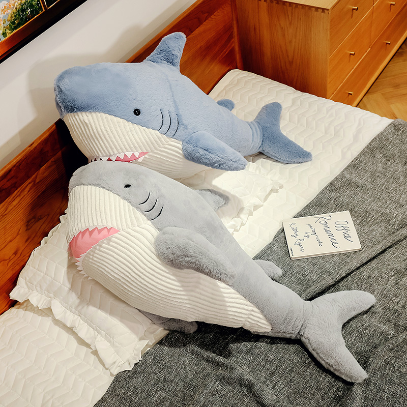 鲨鱼毛绒玩具床上玩偶睡觉抱枕布娃娃公仔长条枕可爱送女生日礼物
