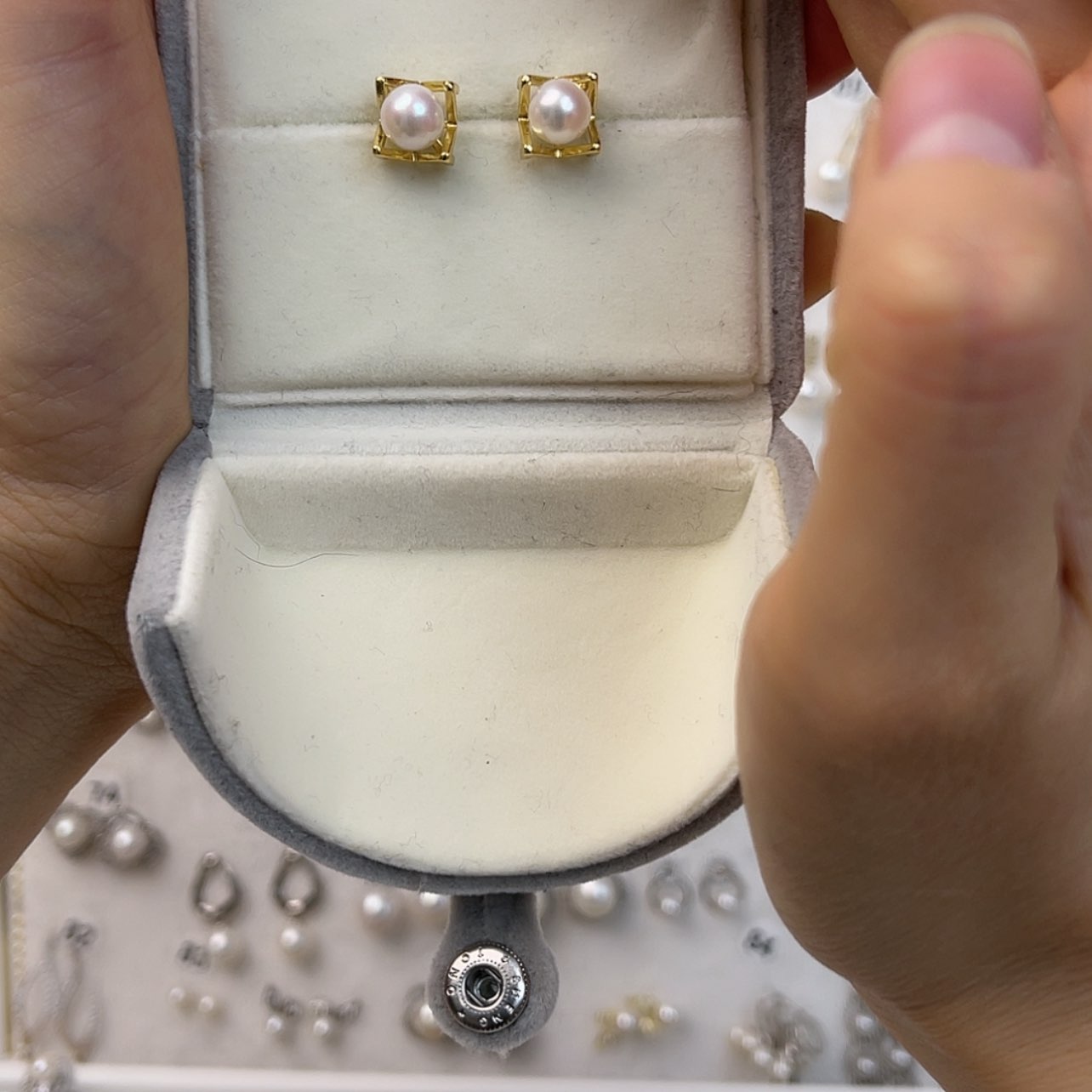 【闪购商品】淡水珍珠耳饰银S925镶嵌