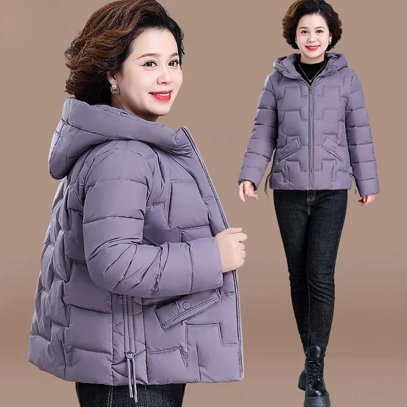 雅鹿中年秋冬季外套2023新款棉袄中老年人棉衣女妈妈冬装羽绒棉服