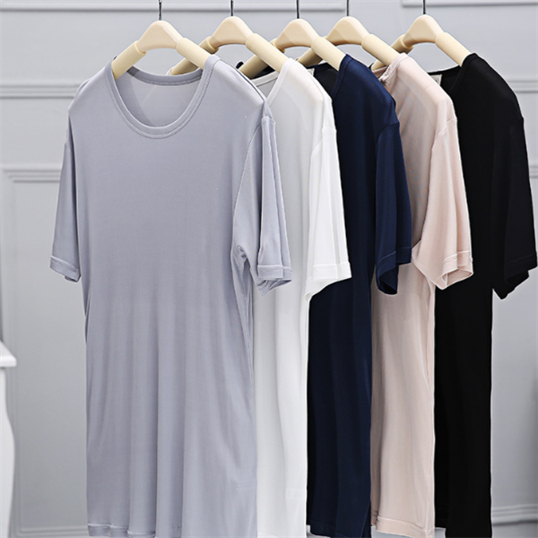 男士桑蚕丝圆领T恤 6804Y007-13155 7色