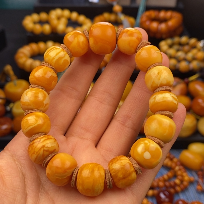 【闪购商品】蜜蜡裸石未镶嵌一**茶