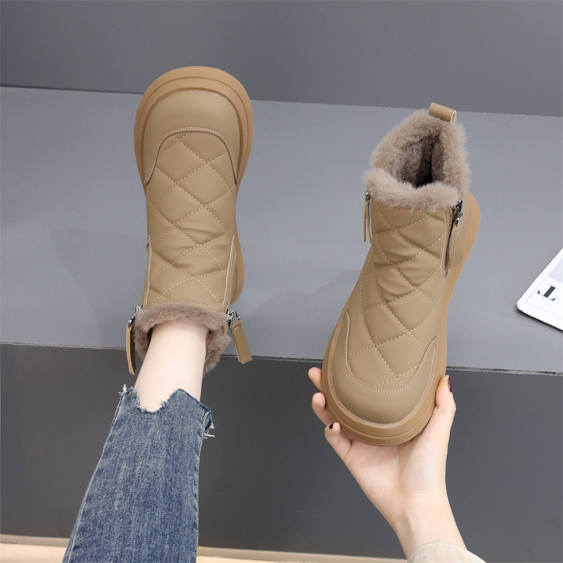回力瑞雪地靴女年新款冬季加绒加厚靴子双拉链防滑保暖棉鞋女