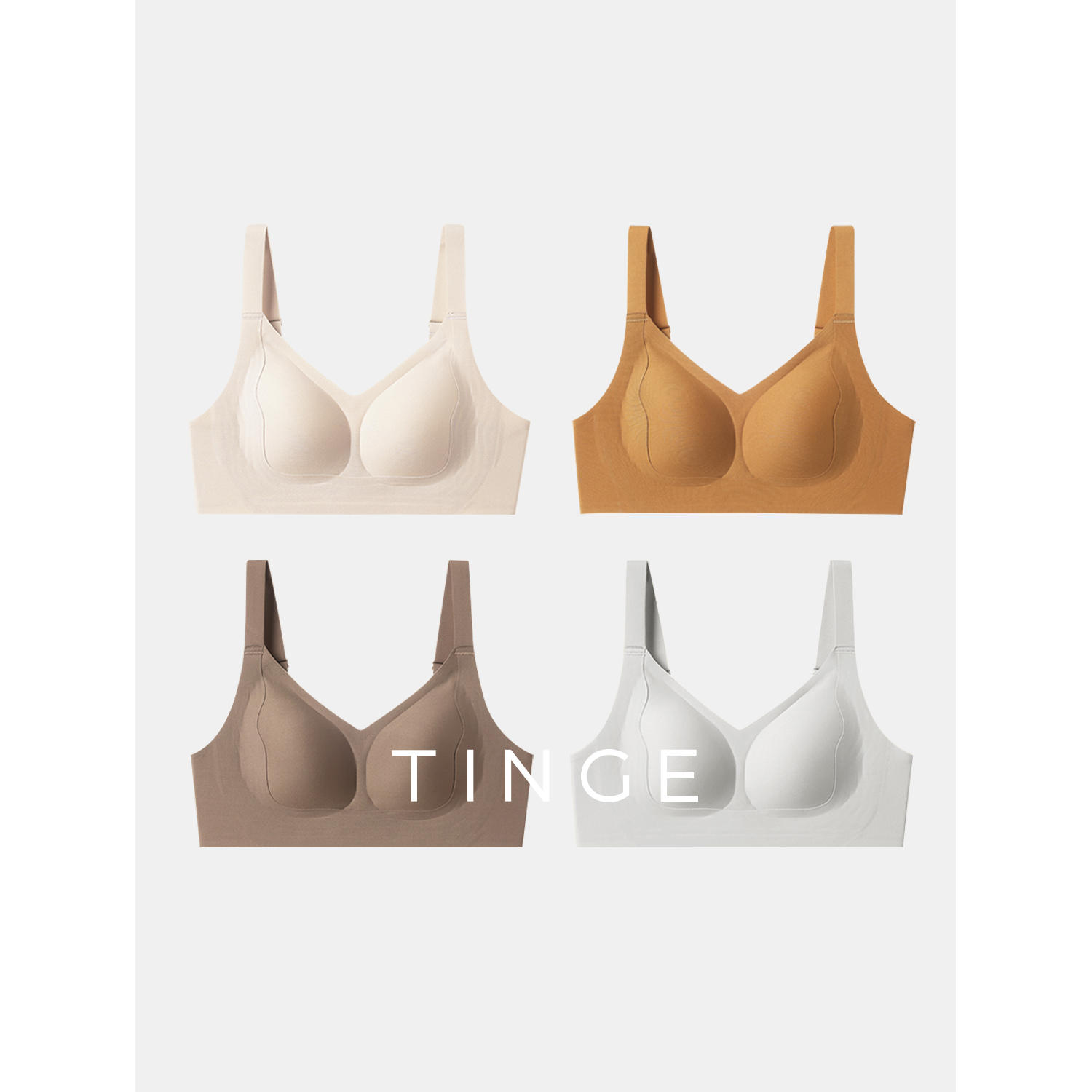 贴己大胸显小内衣女双倍反重力提拉文胸裸感支撑防下垂