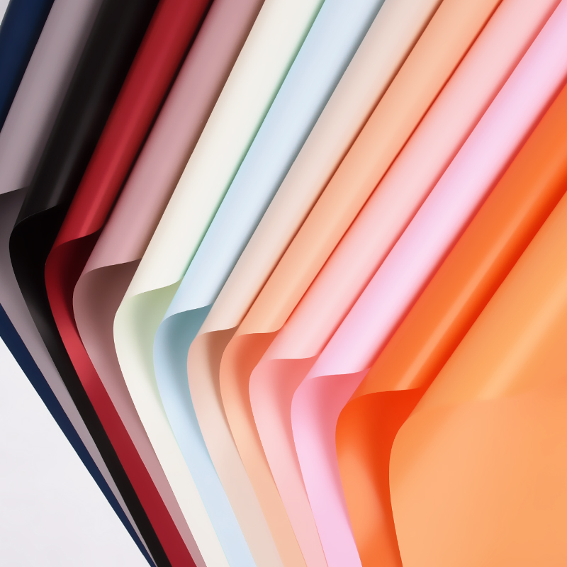 高级感初恋纯色纸包花纸网红花束包装纸圆形材料花艺鲜花包装批发