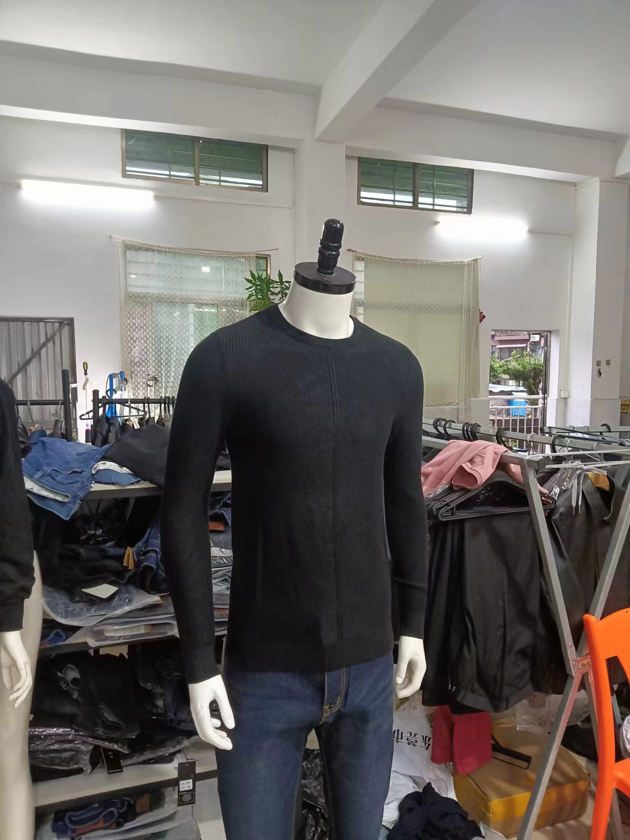 高档男装棉纱针织毛衣