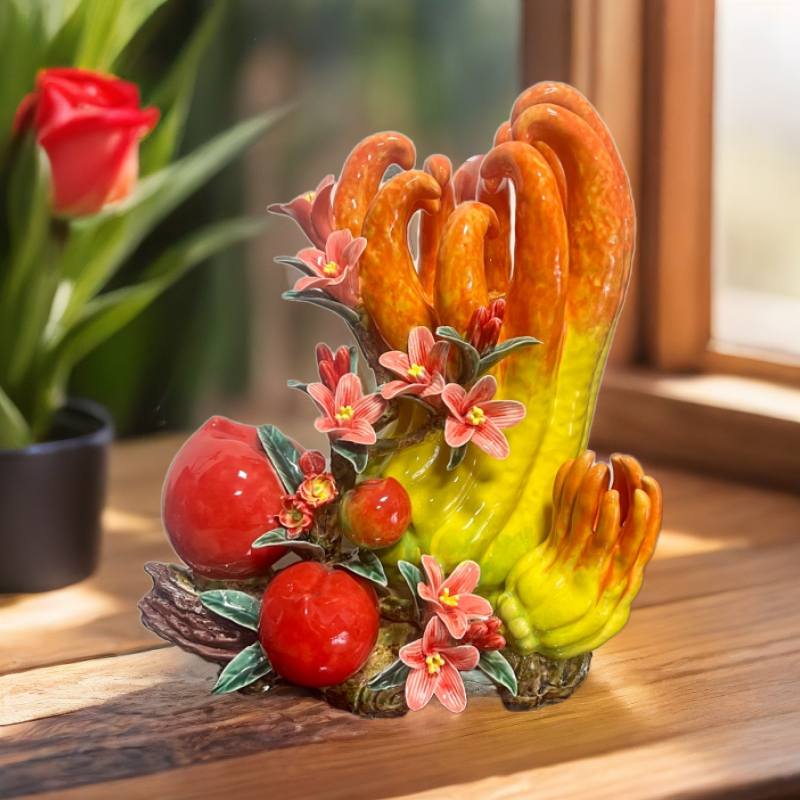 得心应手 发财就手 佛手花开 好事自然来 精品水果摆件礼品