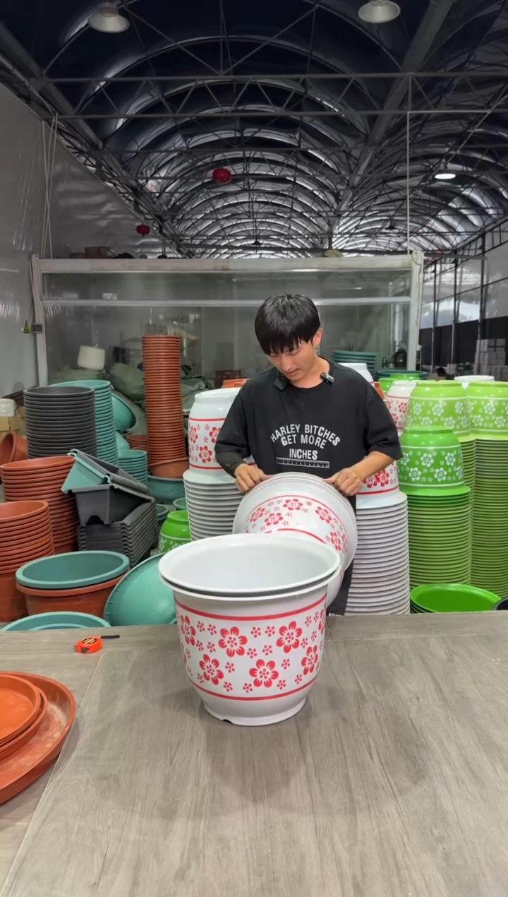 【闪购商品】白色梅花盆38口径 3个