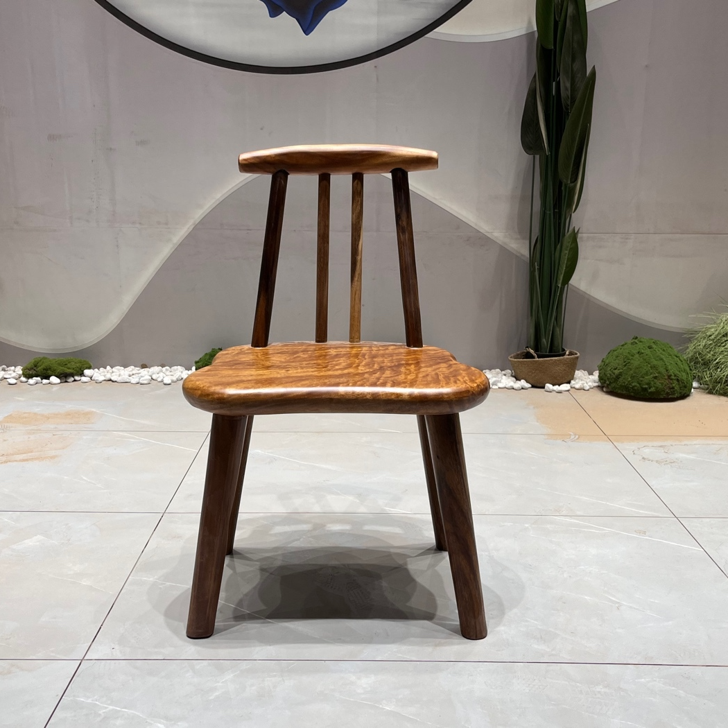 温莎椅胡桃木茶椅新中式简约复古休闲北欧椅实木椅书椅家用禅意