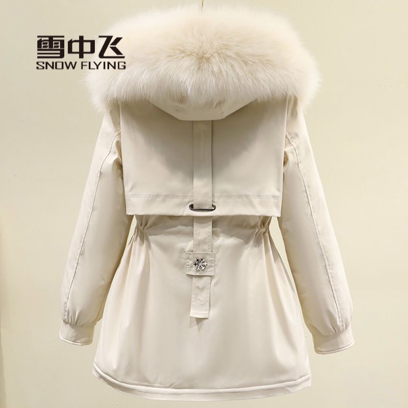 雪中飞羽绒服短款衣女派克服2023新款棉服冬季韩版外套宽显瘦女士