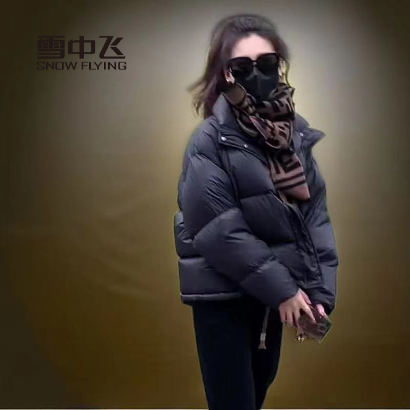 雪中飞羽绒服羽绒服短款女小个子2023冬季新休闲女士立领网红潮流