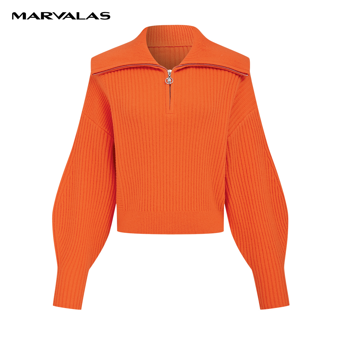 【专柜同款】曼德诗全羊毛翻领针织衫冬套头衫毛衣M733307402