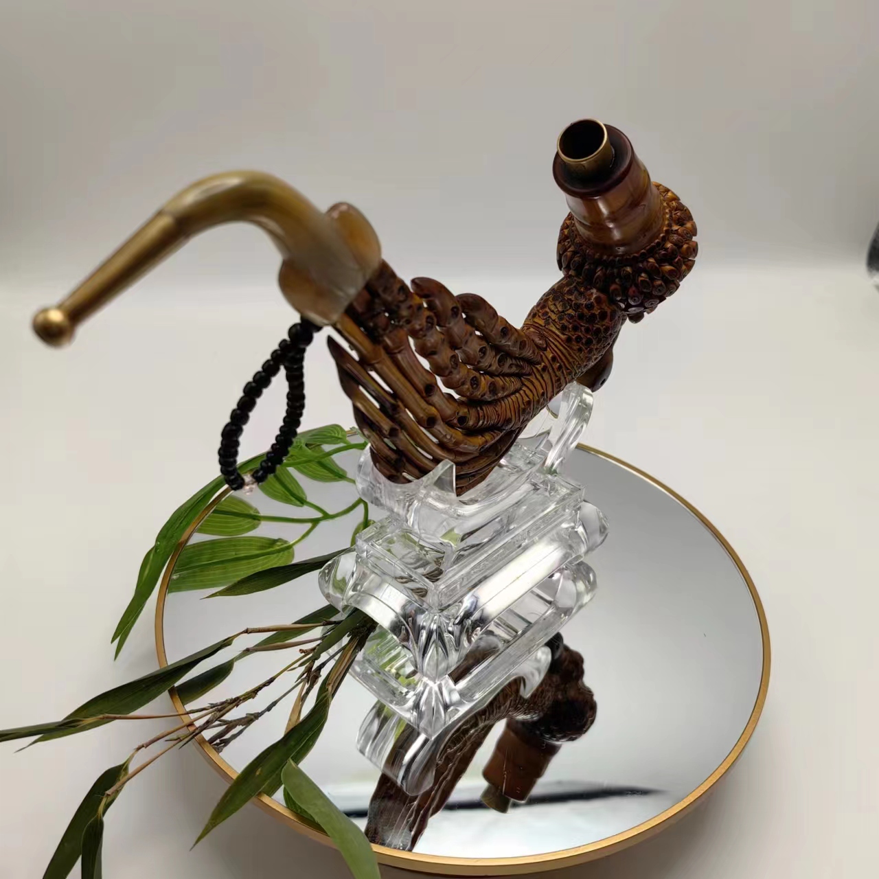 贵州萧哥美人鱼黑紫竹手工制作传统把玩件（赠送保养油30/毫升）