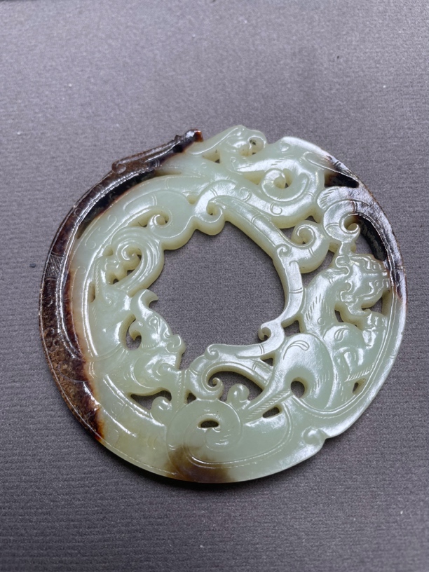 精美 龙凤纹玉璧