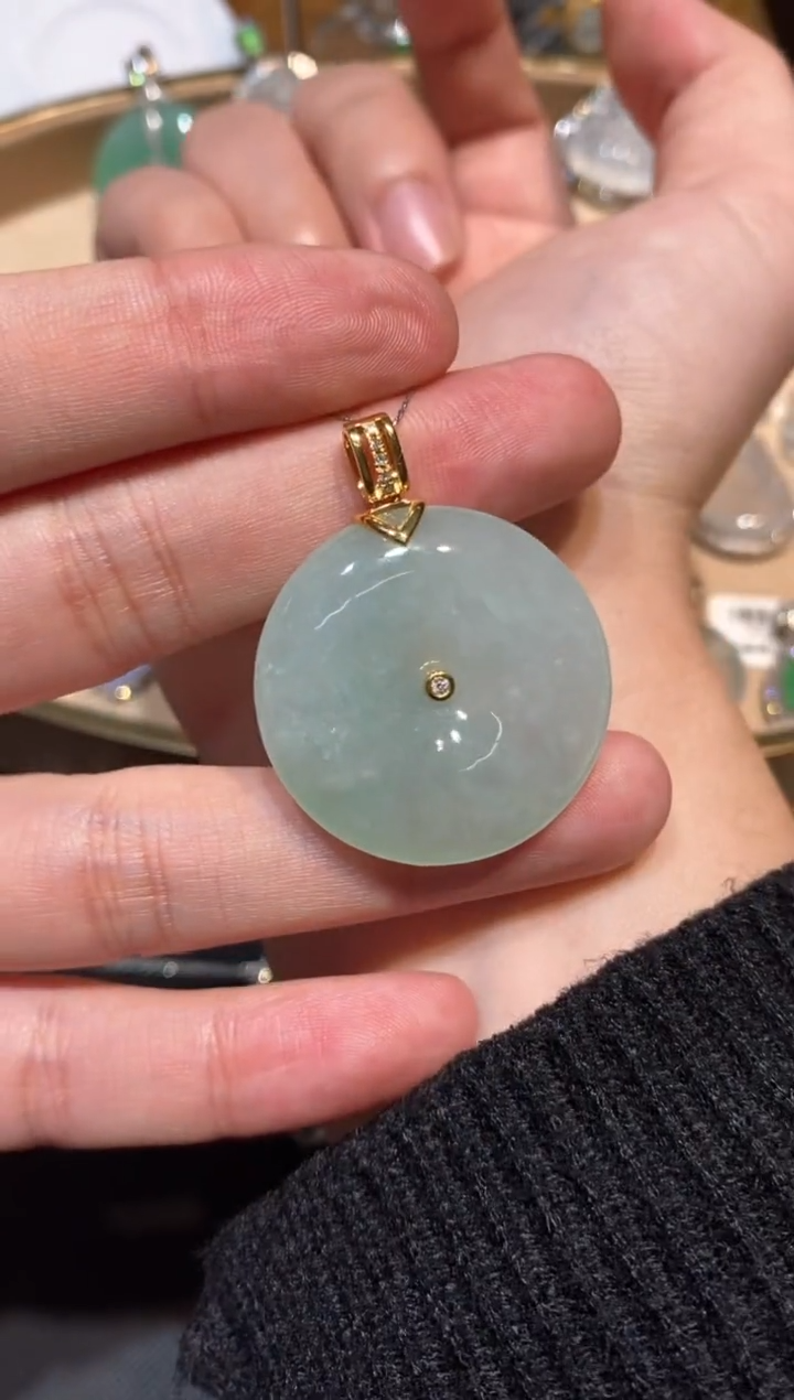 【闪购商品】翡翠吊坠(不含链)未镶嵌翡翠#平安扣#