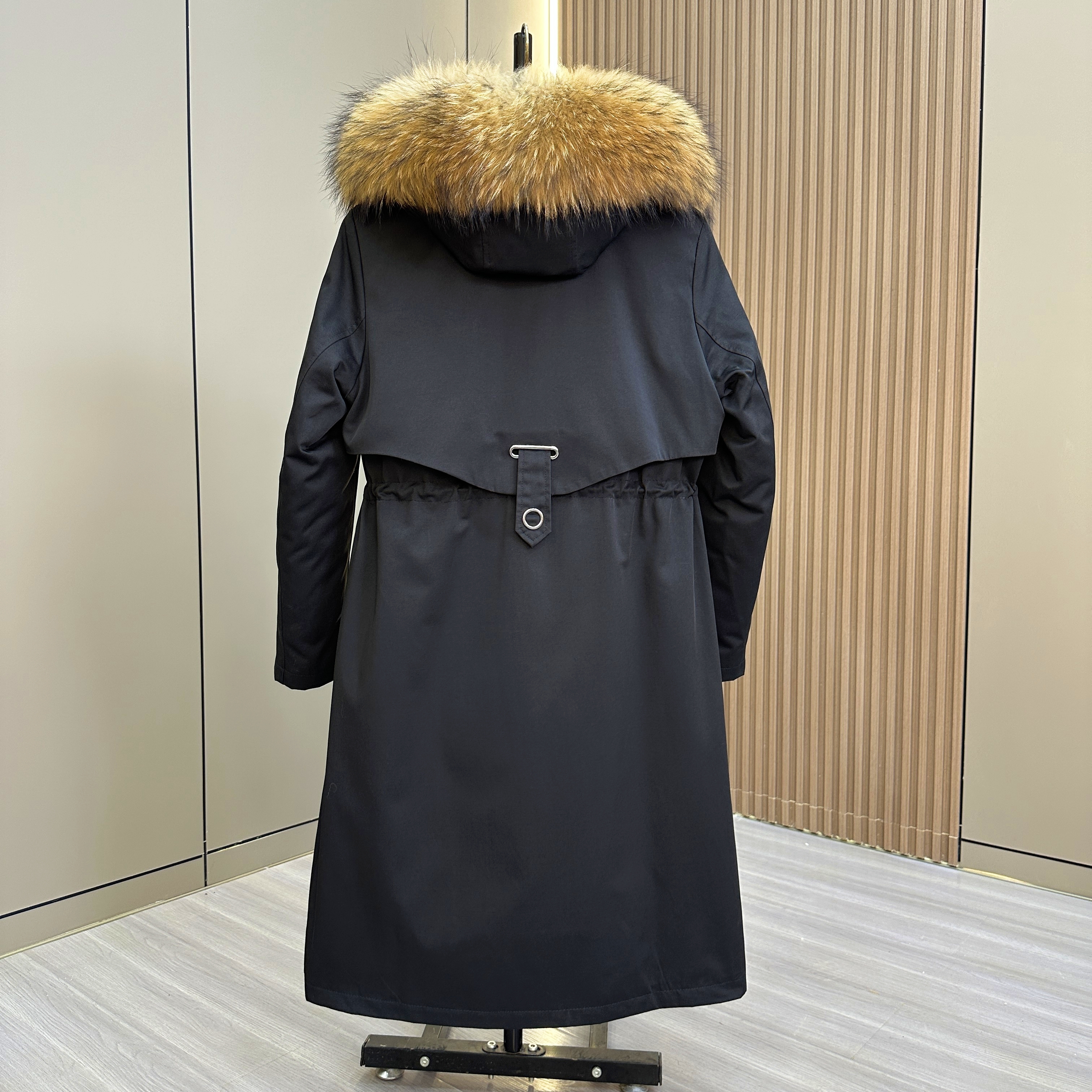 【舌头款】2024新款冬季长款女大毛领加绒加厚派克服保暖