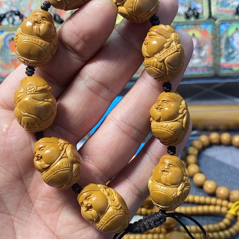 【闪购商品】橄榄核手串陳*浩胖财神